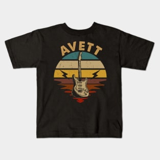 Vintage Guitar Proud To Be Avett Name Retro Kids T-Shirt